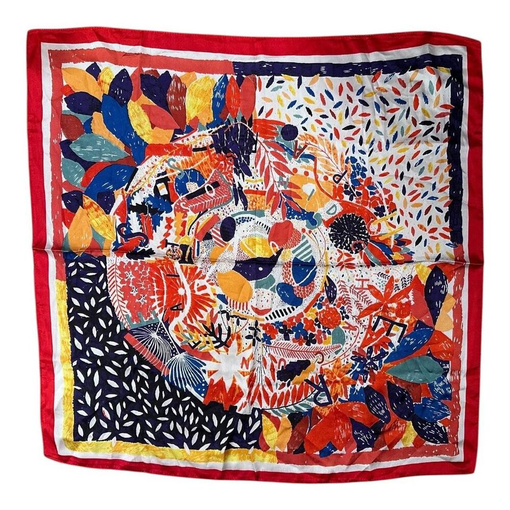 Vintage Colorful Abstract Art Scarf